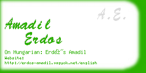 amadil erdos business card